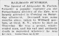 Forbes, Alexander R. (Funeral Notice)